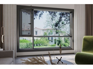 Aluminiowe okno skrzynkowe z moskitierą otwierane na zewnątrz, GD110C