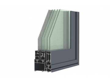 Aluminiowe okno przesuwne z moskitierą, GDT128A