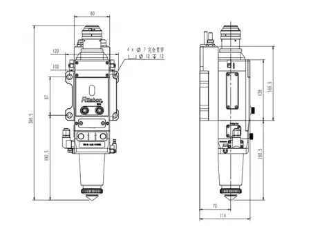 Laserowa głowica tnąca fiber 8 kW