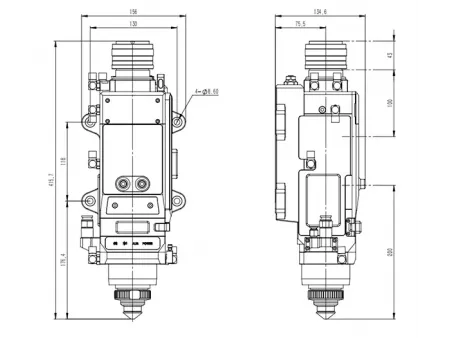 Laserowa głowica tnąca fiber 15 kW z autofokusem