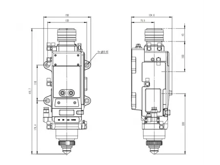 Laserowa głowica tnąca fiber 20 kW z autofokusem