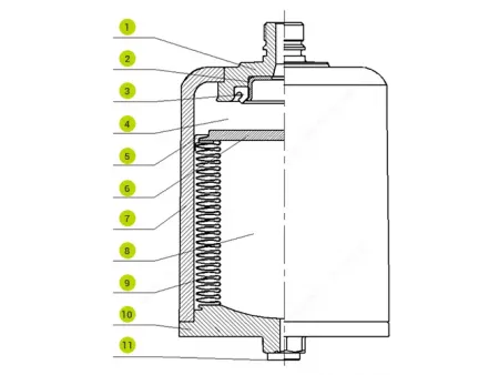 Metalowy akumulator mieszkowy